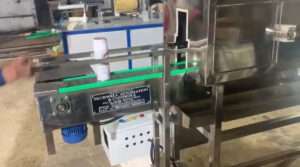 Photos of shrink conveyor from techwell automation and controll